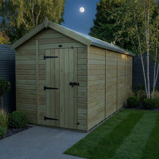 7 x 19 Apex Shed (Single Door, No Windows) - view 2