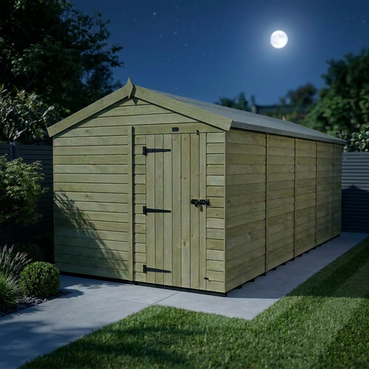 8 x 18 Apex Shed (Single Door, No Windows) - view 2