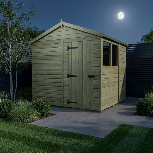 8 x 6 Apex Shed (Single Door, With Windows) - view 2