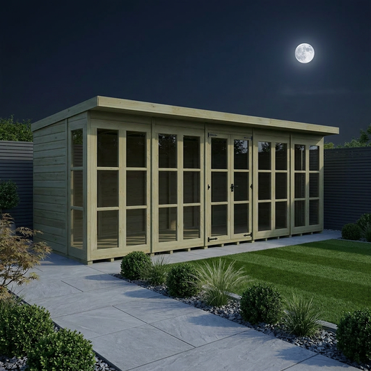 20 x 6 Georgian Window Pent Summer House - view 2