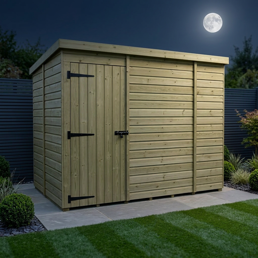 9 x 5 Pent Shed (Single Door, No Windows) - view 2