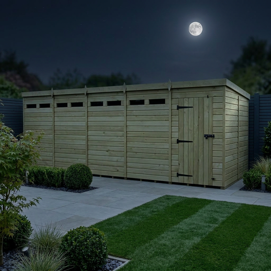 20 x 8 Security Pent Shed - view 2