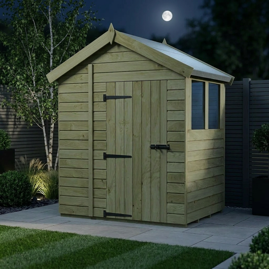 6 x 4 Apex Shed (Single Door, With Windows) - Apex Shed