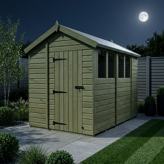 6 x 10 Apex Shed (Single Door, With Windows) - view 2