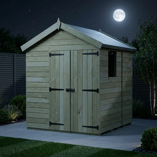 7 x 5 Apex Shed (Double Door, With Windows) - view 2