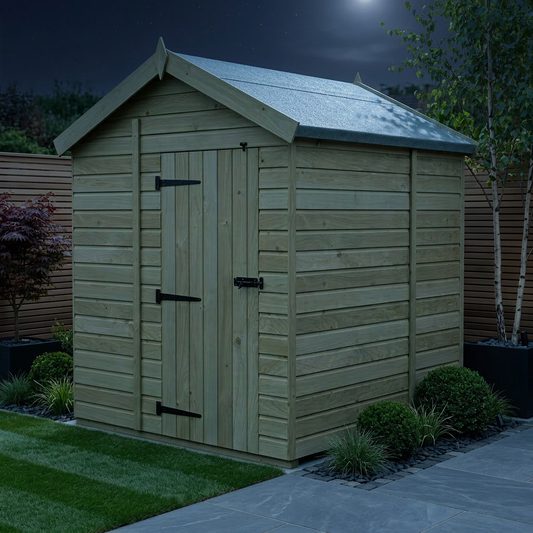 6 x 7 Apex Shed (Single Door, No Windows) - view 2