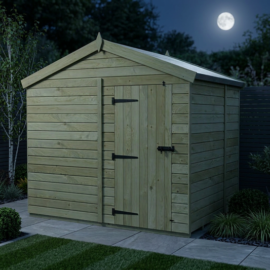 8 x 7 Apex Shed (Single Door, No Windows) - view 2