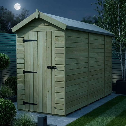 4 x 9 Apex Shed (Single Door, No Windows) - view 2