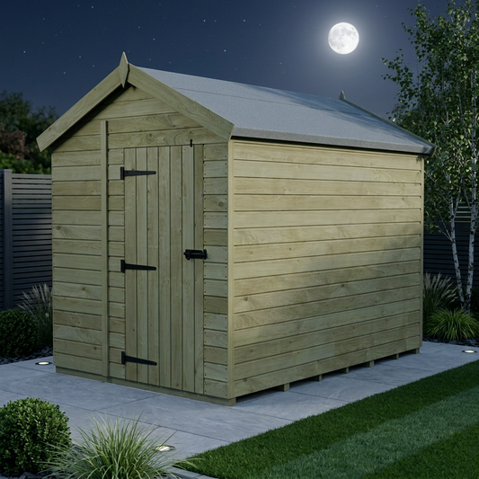 6 x 11 Apex Shed (Single Door, No Windows) - view 2