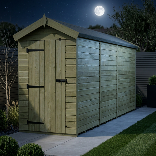 4 x 14 Apex Shed (Single Door, No Windows) - view 2