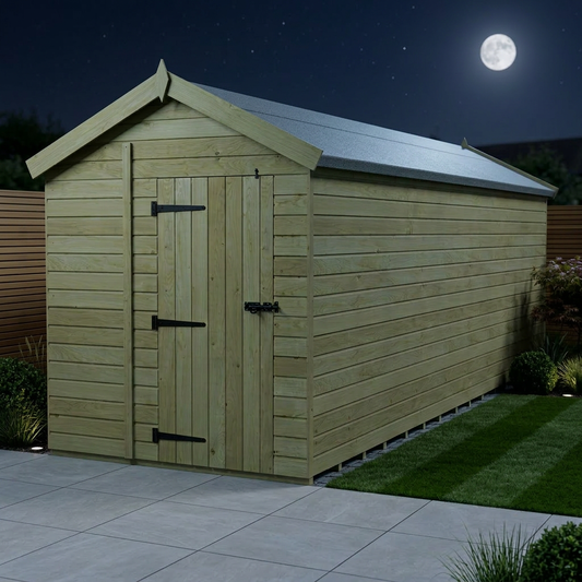 7 x 20 Apex Shed (Single Door, No Windows) - view 2