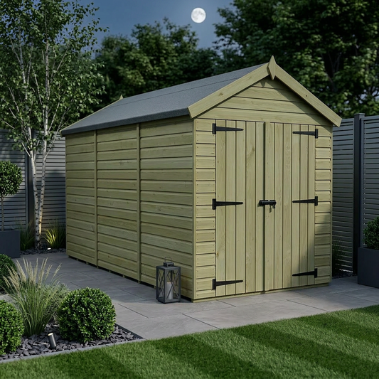 7 x 18 Apex Shed (Double Door, No Windows) - view 2