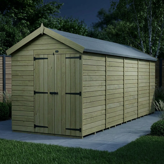 7 x 17 Apex Shed (Double Door, No Windows) - view 2