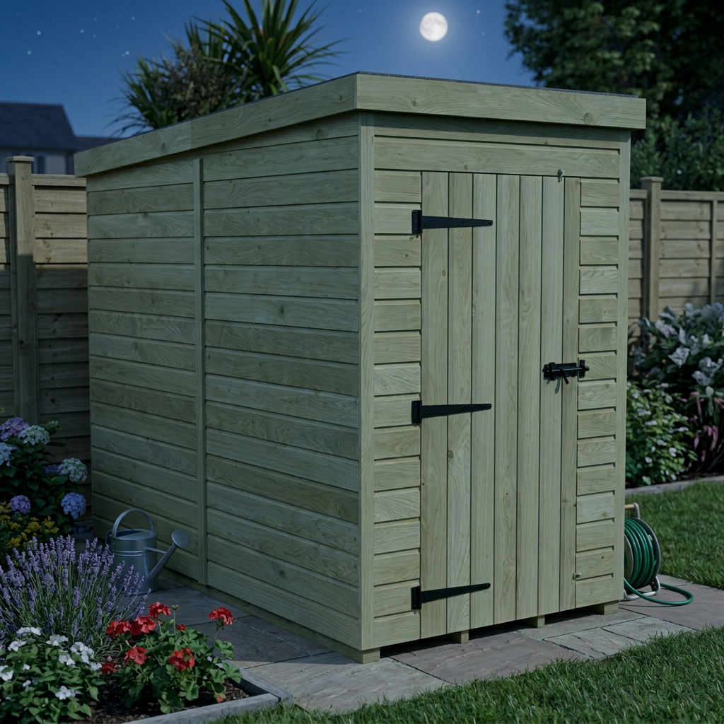 4 x 8 Pent Shed (Single Door, No Windows) - view 6