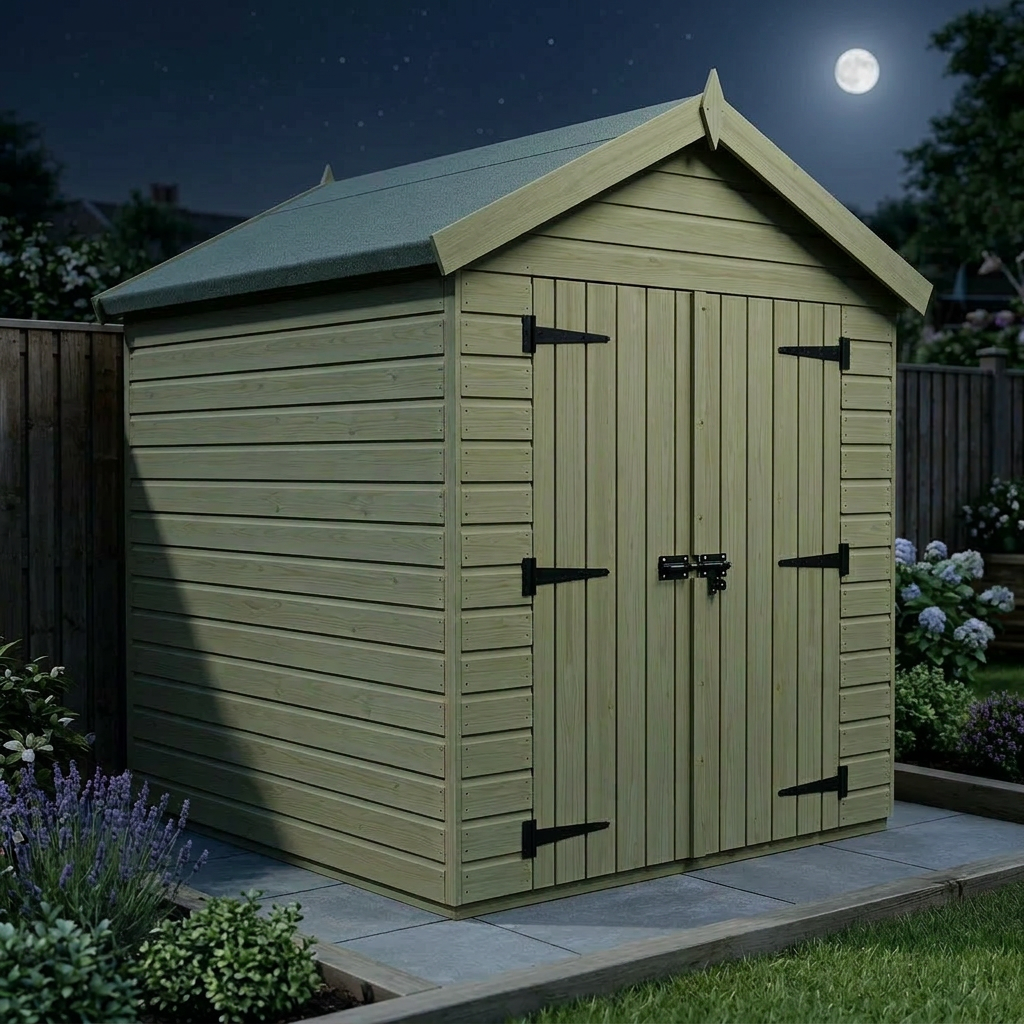 7 x 5 Apex Shed (Double Door, No Windows) - view 6