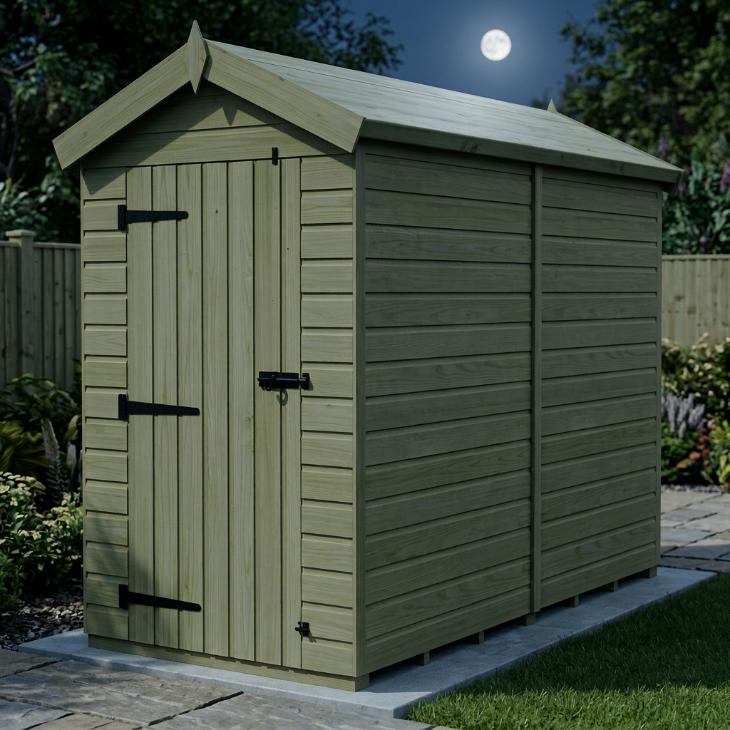 4 x 8 Apex Shed (Double Door, No Windows) - view 6