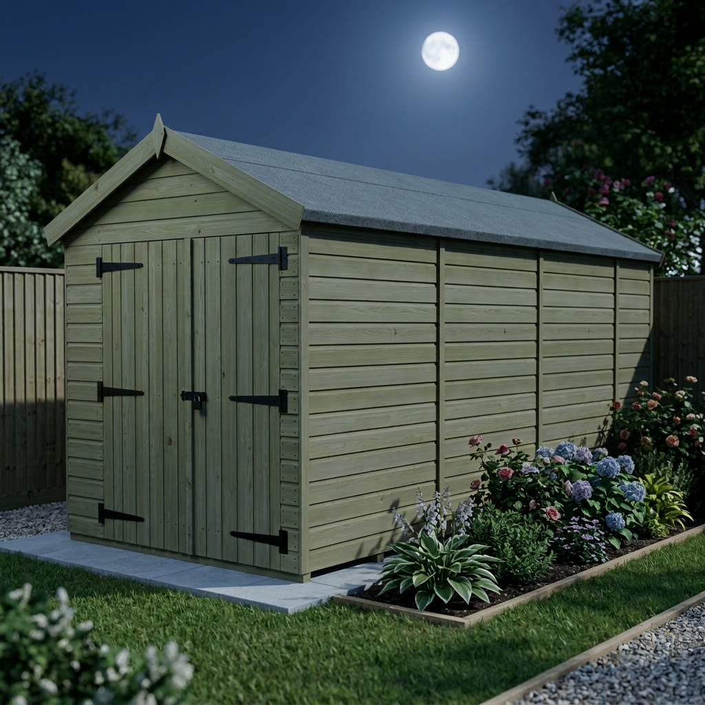 7 x 13 Apex Shed (Double Door, No Windows) - view 6
