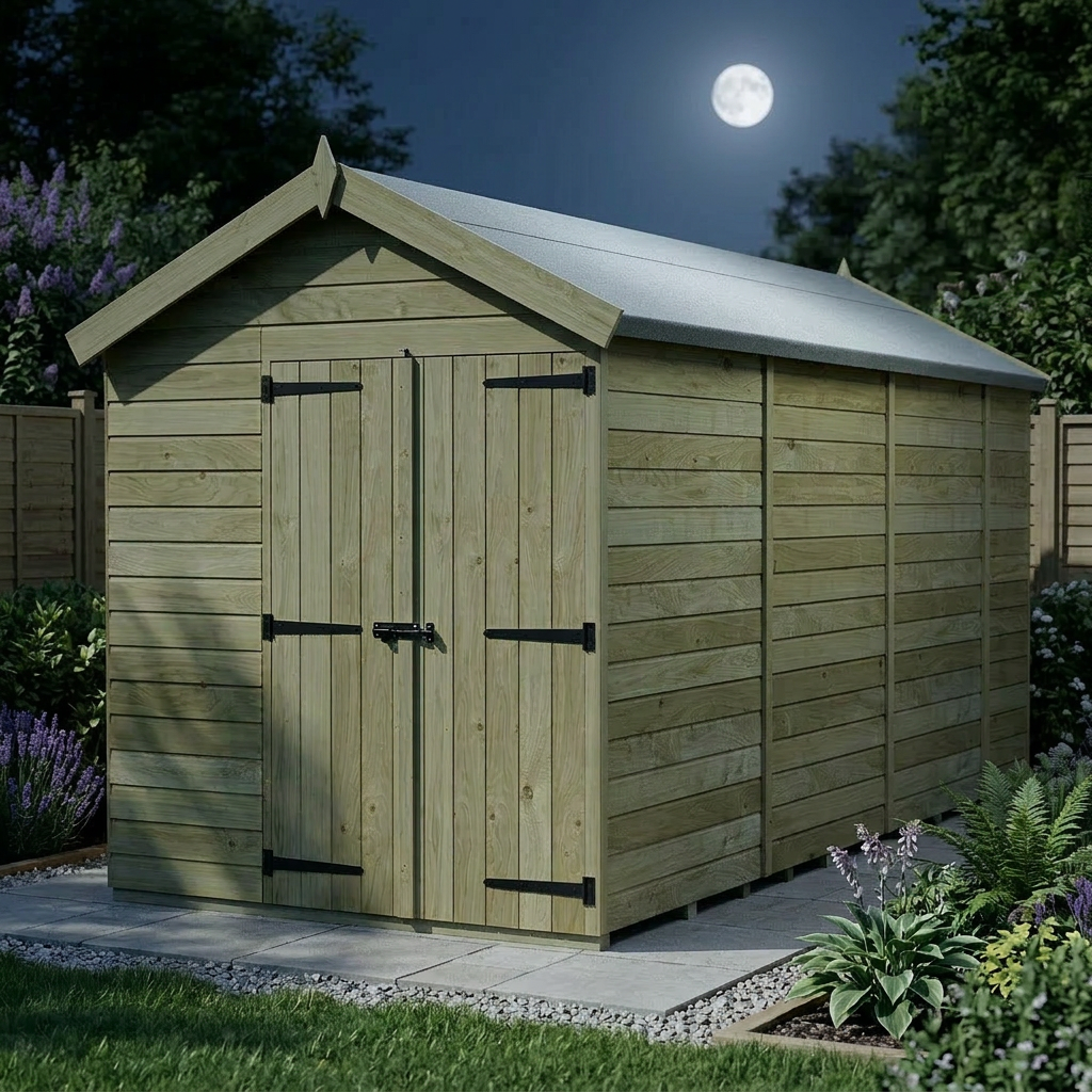 7 x 14 Apex Shed (Double Door, No Windows) - view 6