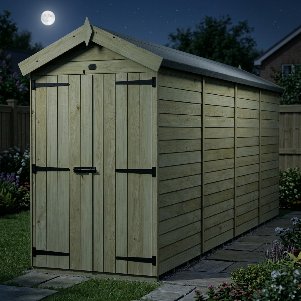 4 x 16 Apex Shed (Double Door, No Windows) - view 6