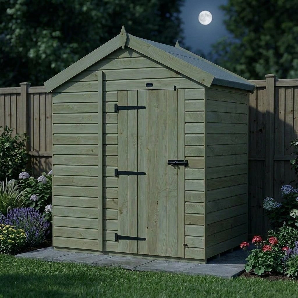 4 x 6 Apex Shed (Single Door, No Windows) - view 6