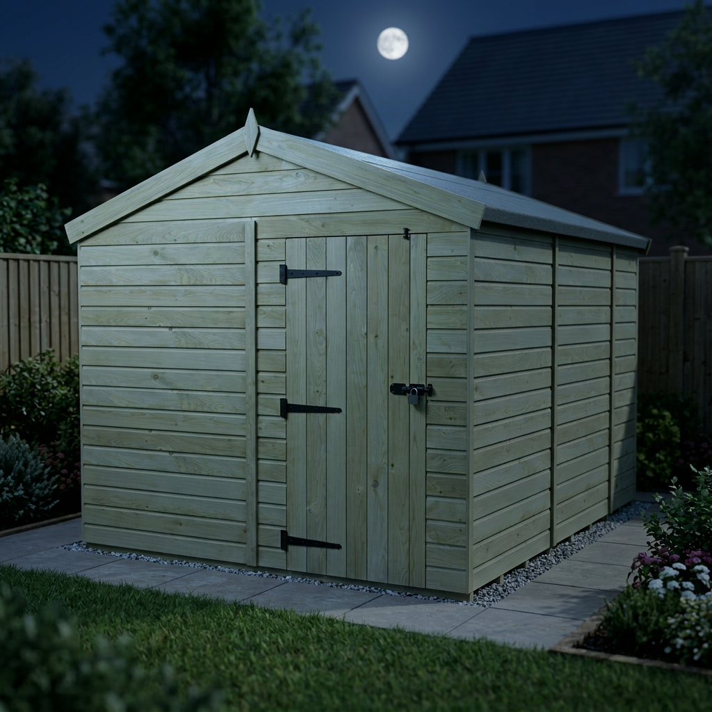 8 x 9 Apex Shed (Single Door, No Windows) - view 6