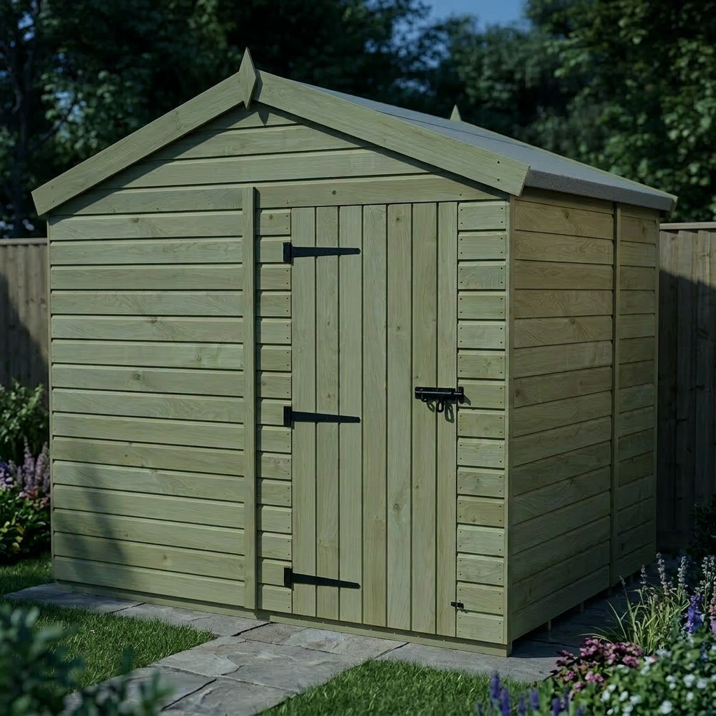 7 x 8 Apex Shed (Single Door, No Windows) - view 6
