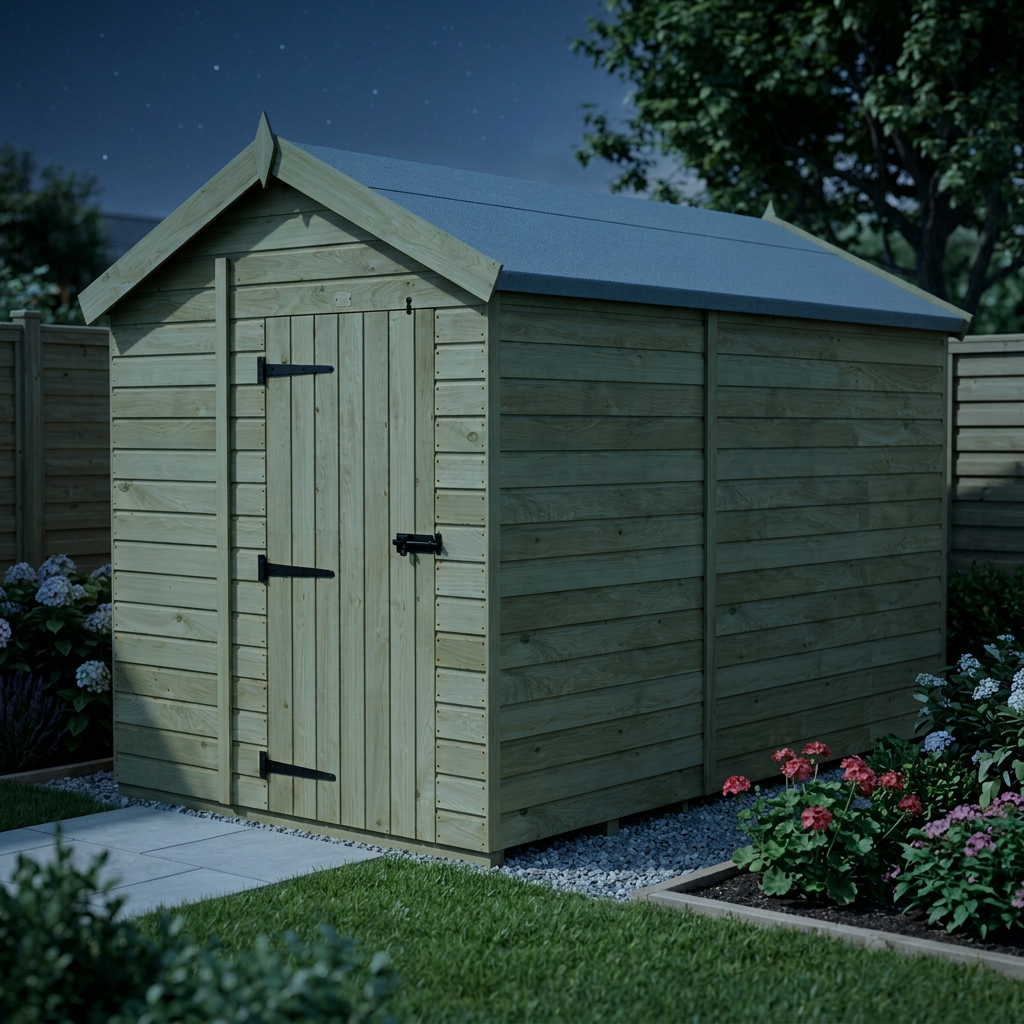 6 x 11 Apex Shed (Single Door, No Windows) - view 6