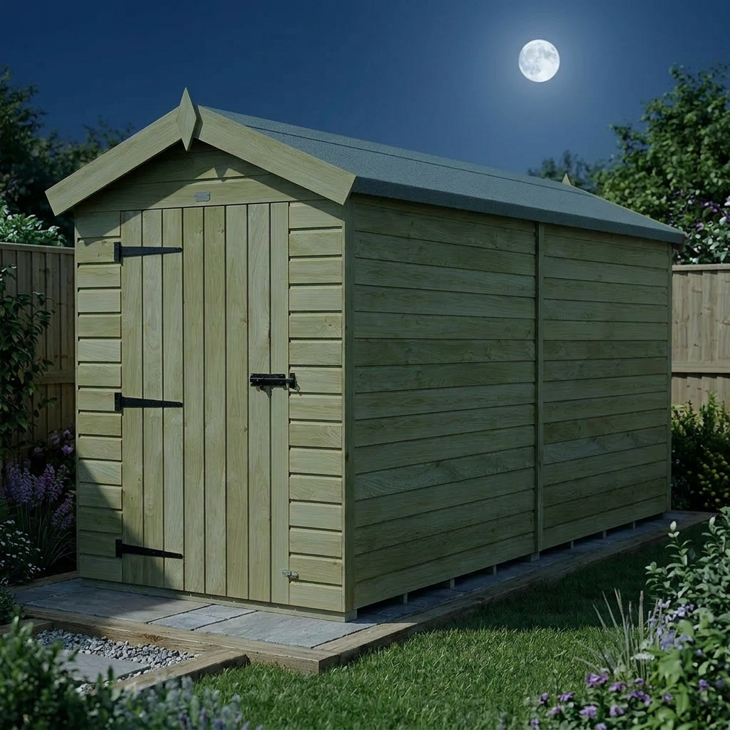 4 x 12 Apex Shed (Single Door, No Windows) - view 6