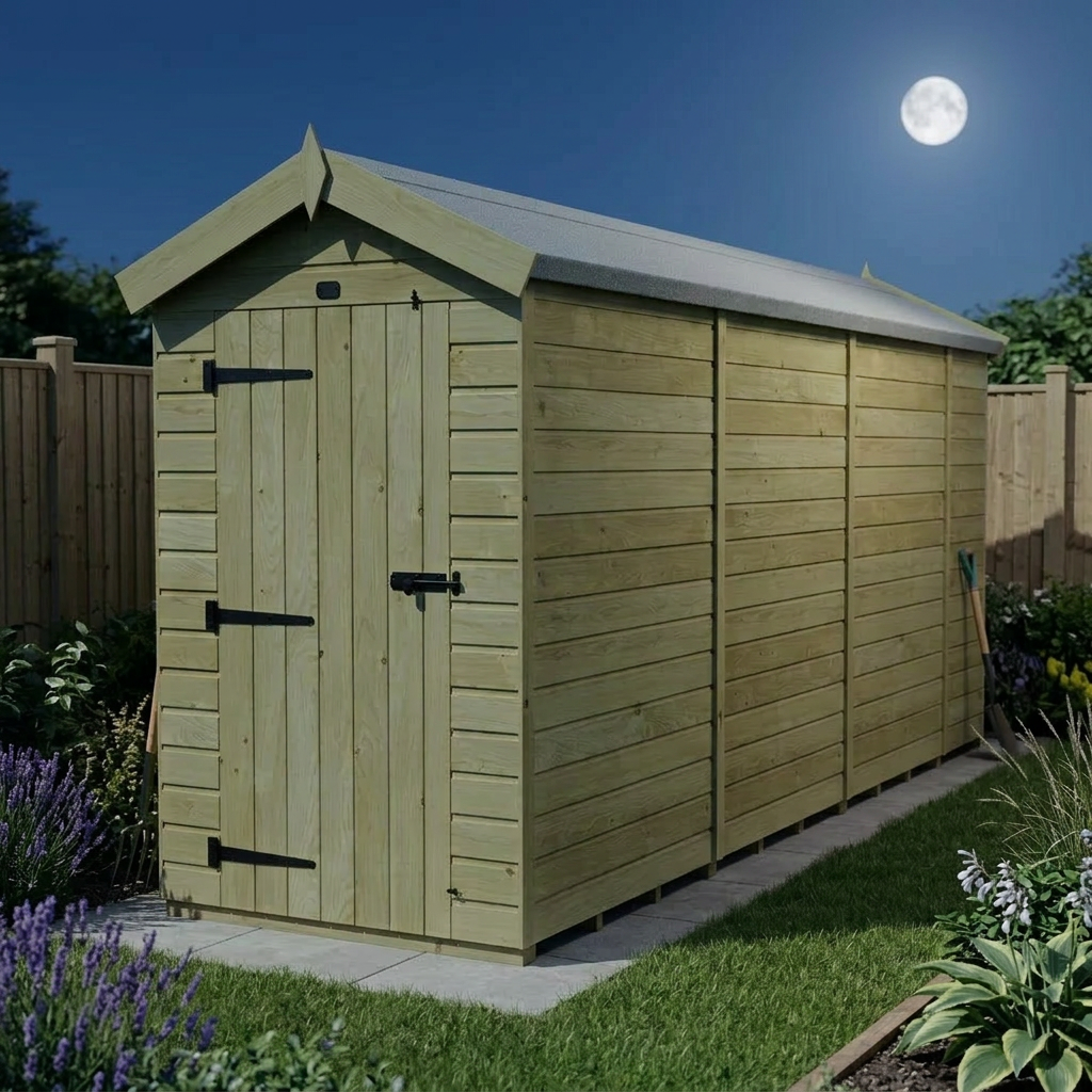4 x 13 Apex Shed (Single Door, No Windows) - view 6