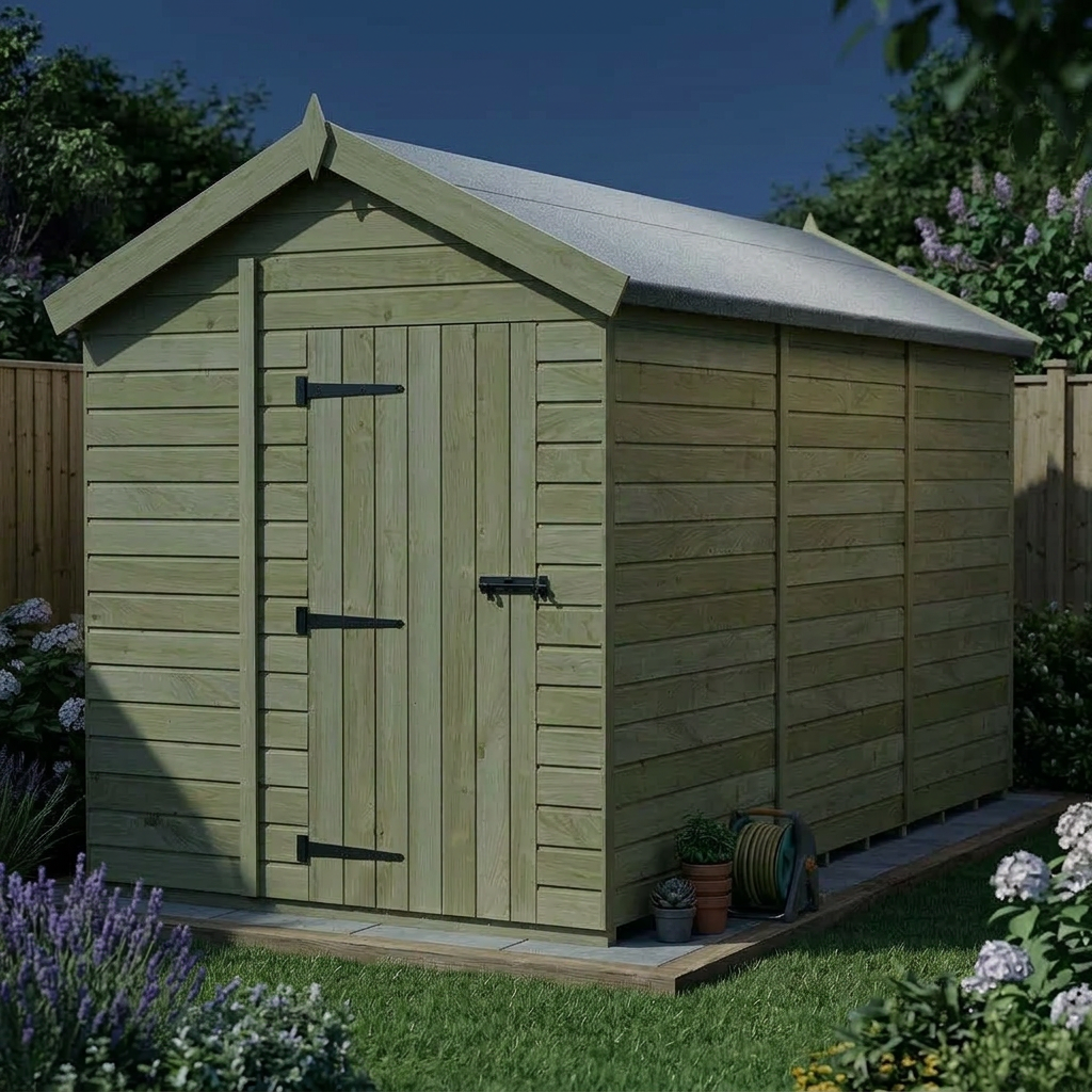 6 x 12 Apex Shed (Single Door, No Windows) - view 6