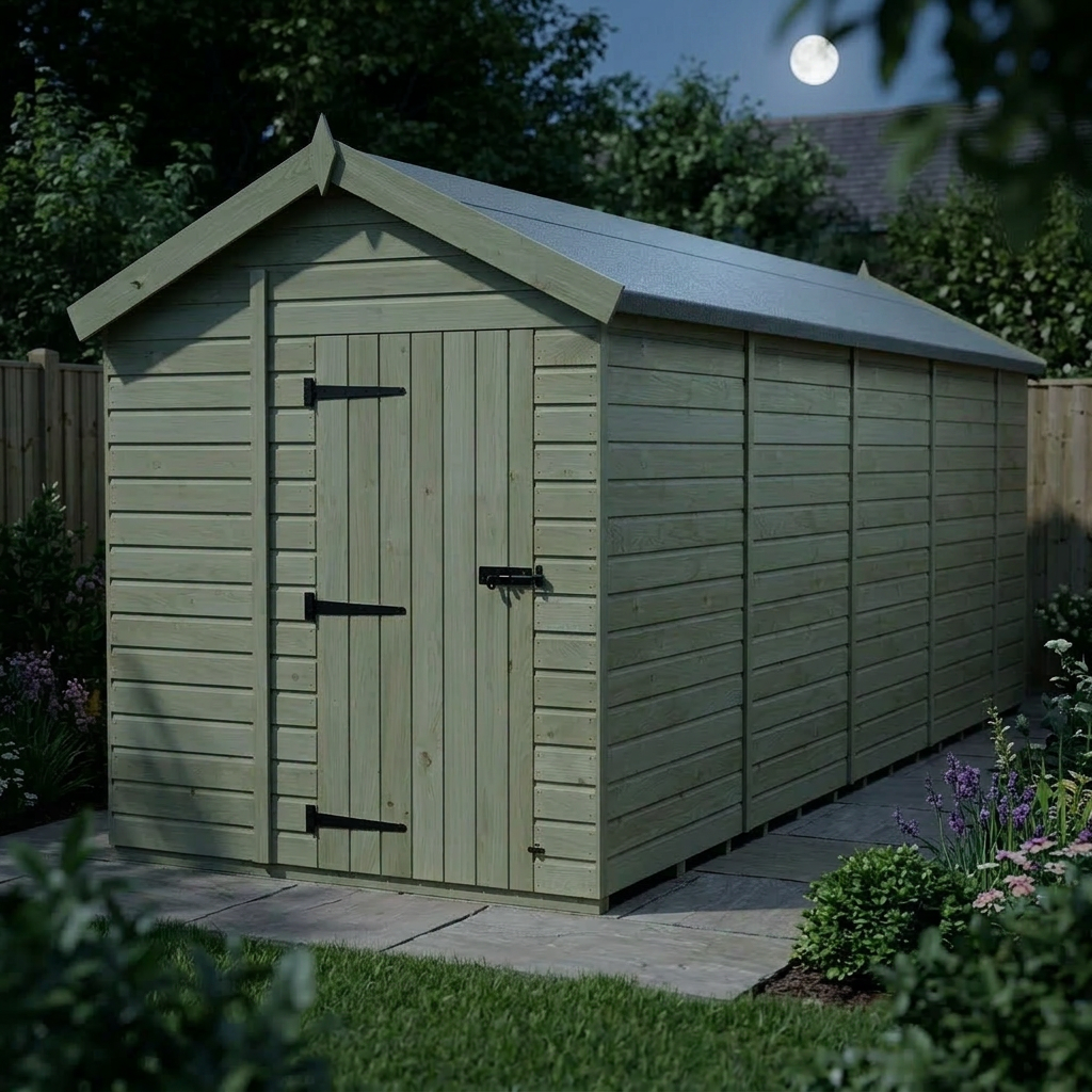 7 x 18 Apex Shed (Single Door, No Windows) - view 6