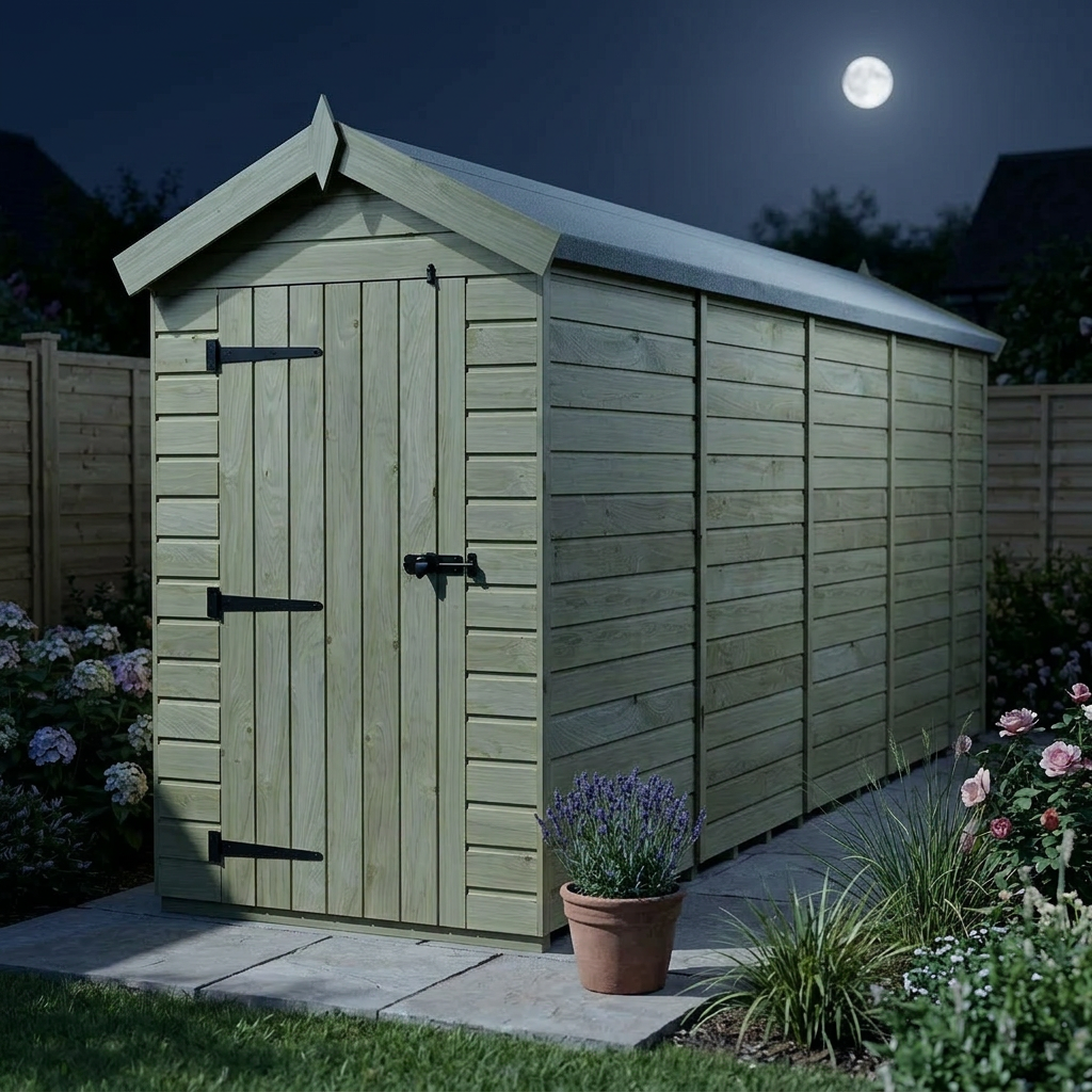 4 x 18 Apex Shed (Single Door, No Windows) - view 6
