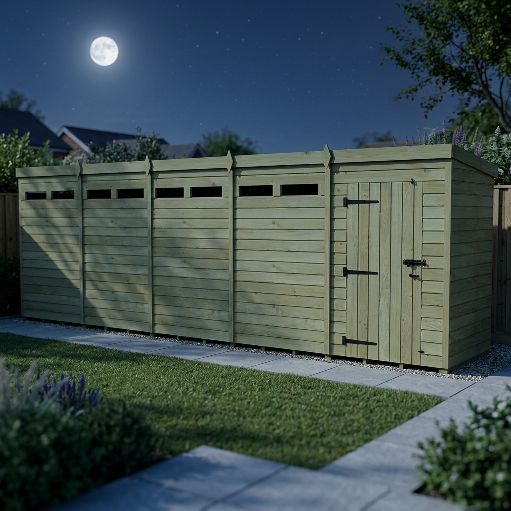 20 x 4 Security Pent Shed - view 6