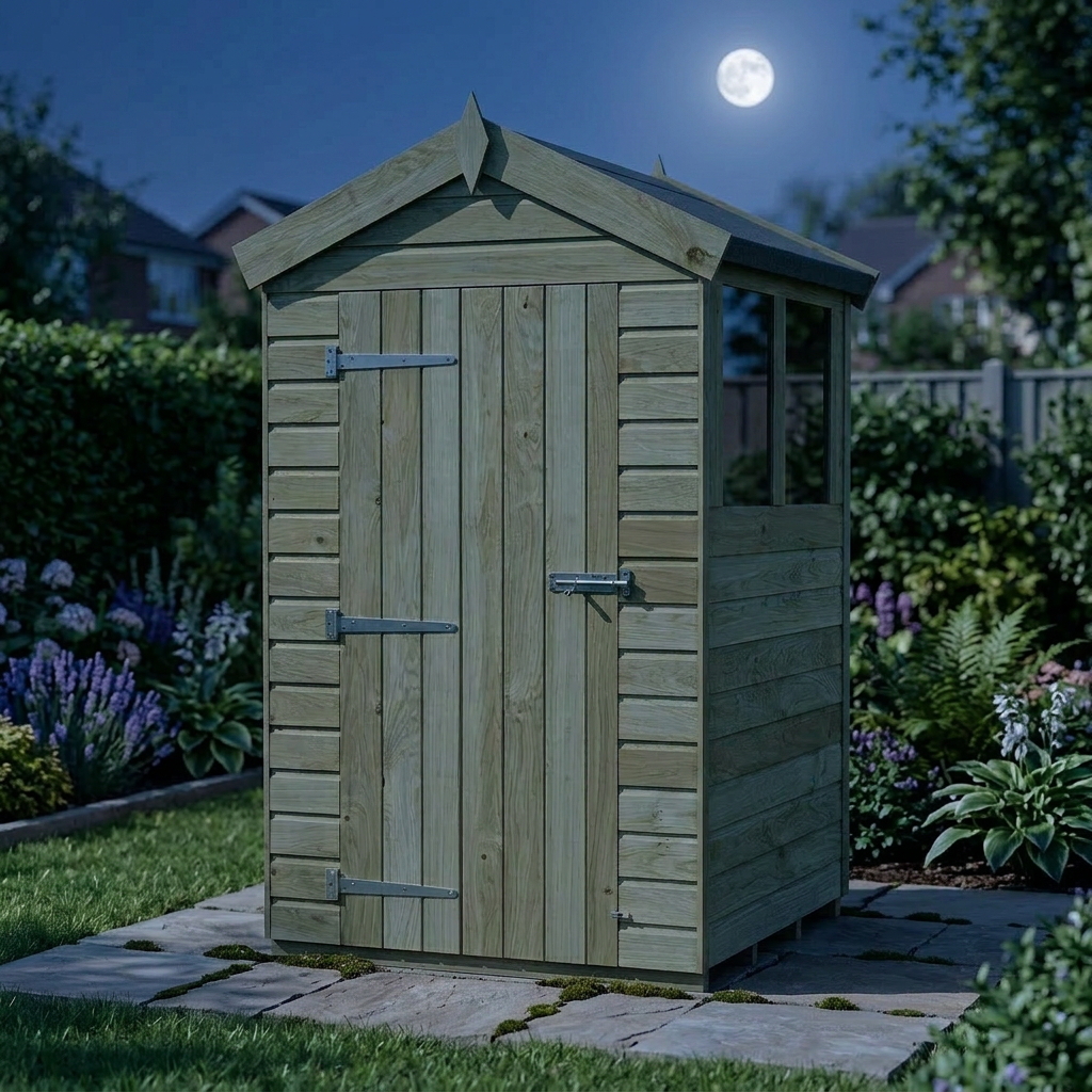 4 x 4 Apex Shed (Single Door, With Windows) - view 6
