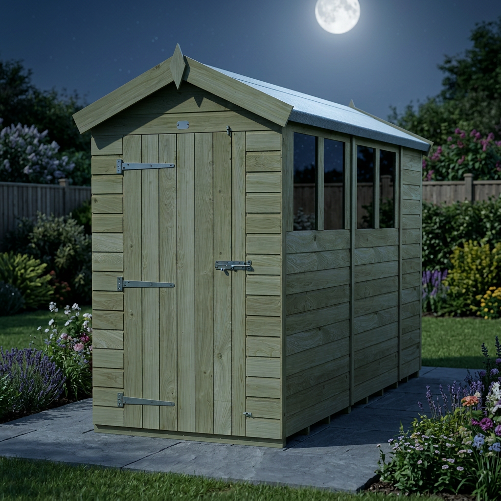 4 x 10 Apex Shed (Single Door, With Windows) - view 6