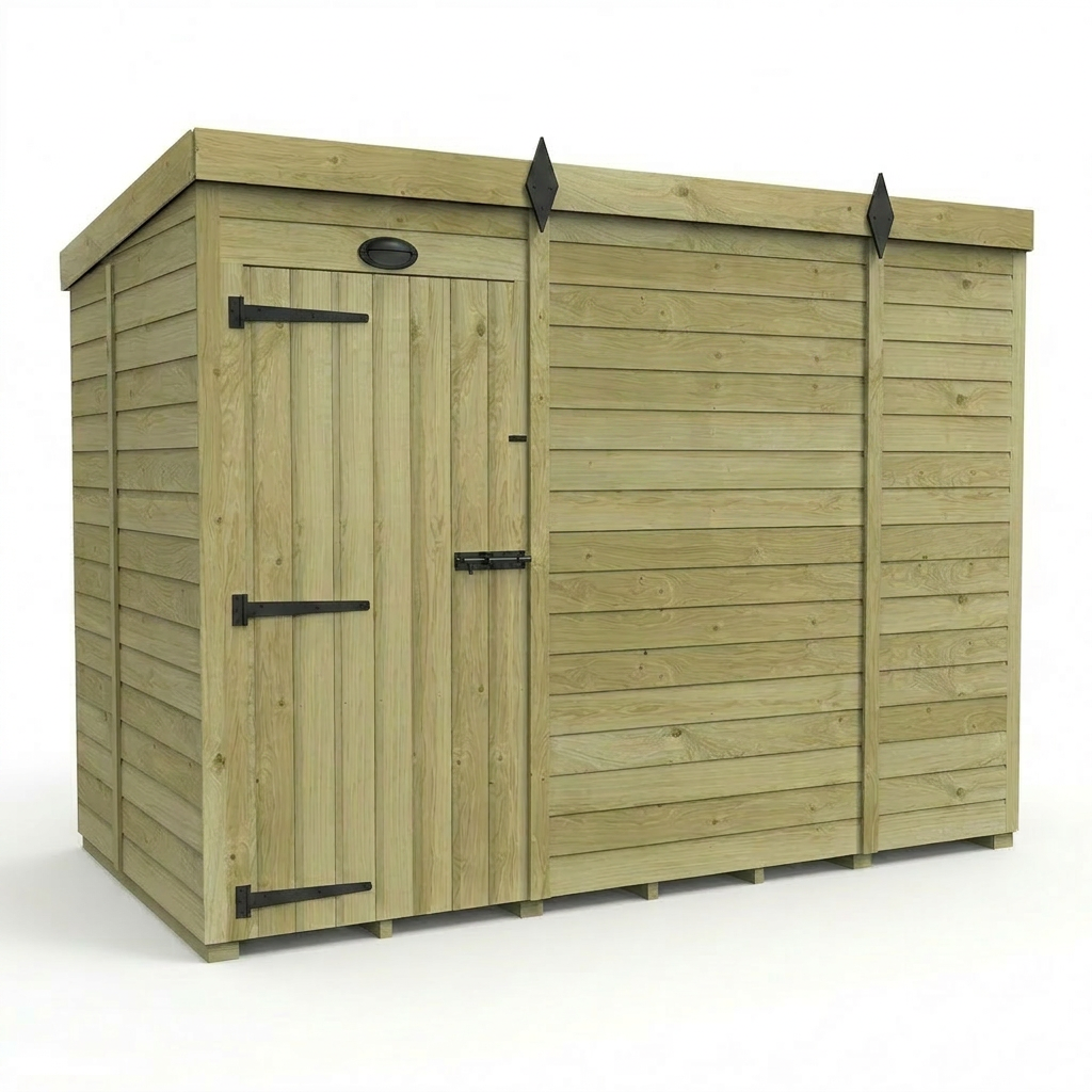 9 x 5 Pent Shed (Single Door, No Windows) - view 6