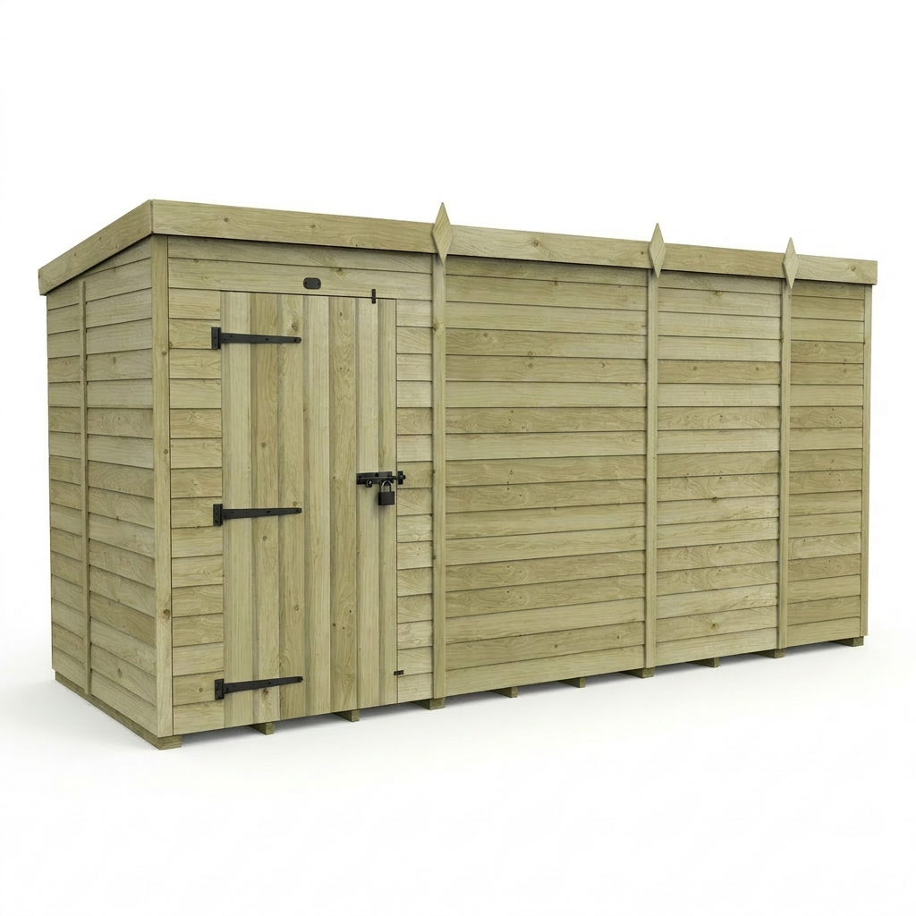 13 x 5 Pent Shed (Single Door, No Windows) - view 6