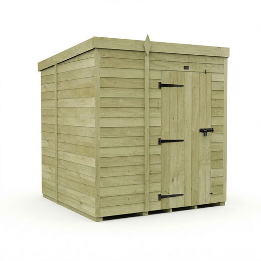 5 x 7 Pent Shed (Single Door, No Windows) - view 2