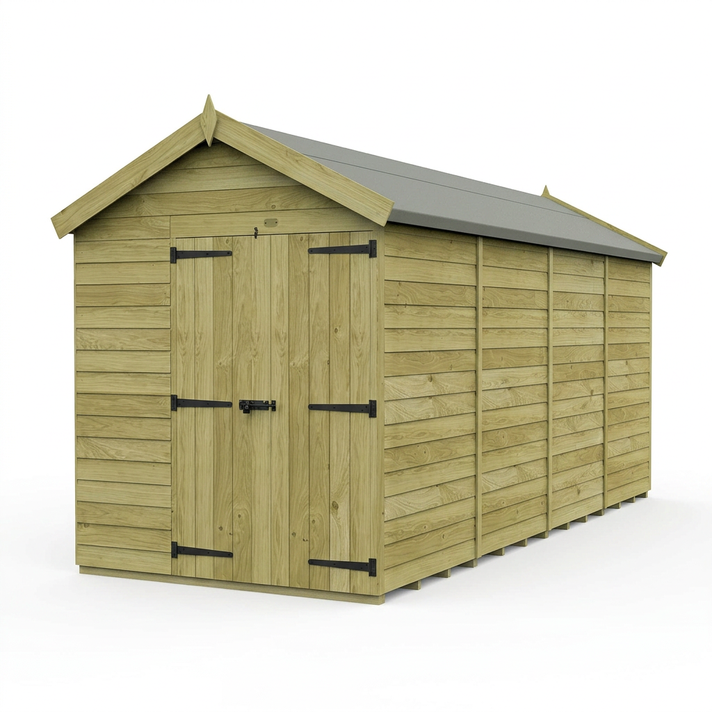 7 x 16 Apex Shed (Double Door, No Windows) - view 6