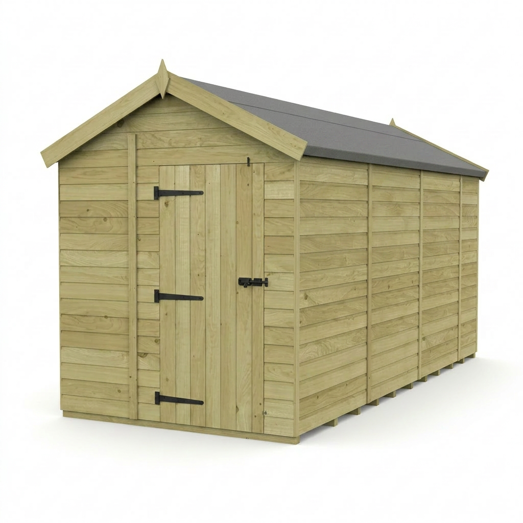 7 x 13 Apex Shed (Single Door, No Windows) - view 6