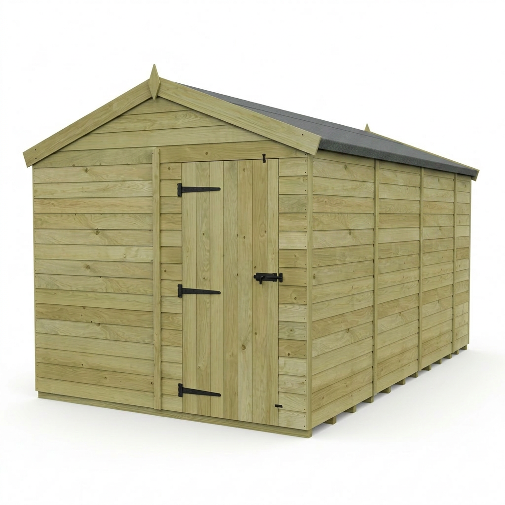 8 x 14 Apex Shed (Single Door, No Windows) - view 6