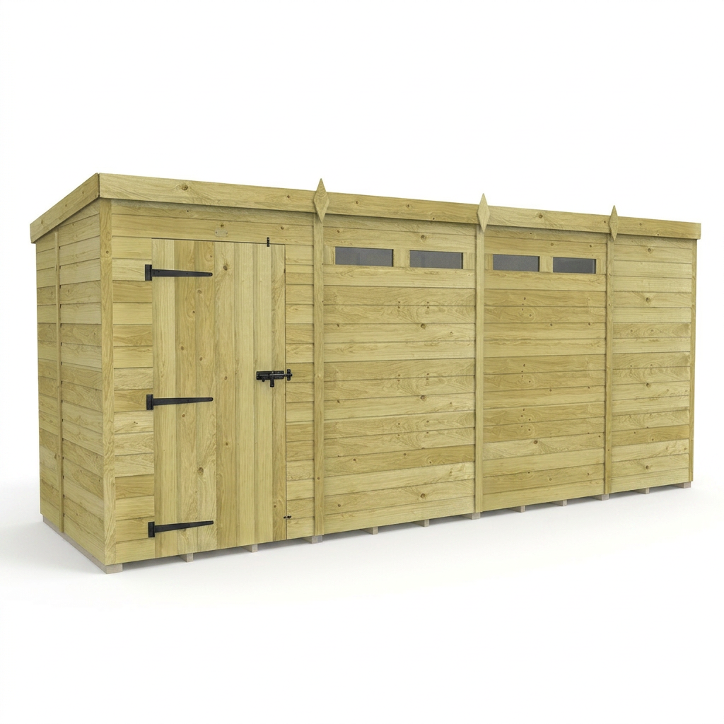 15 x 5 Security Pent Shed - view 6