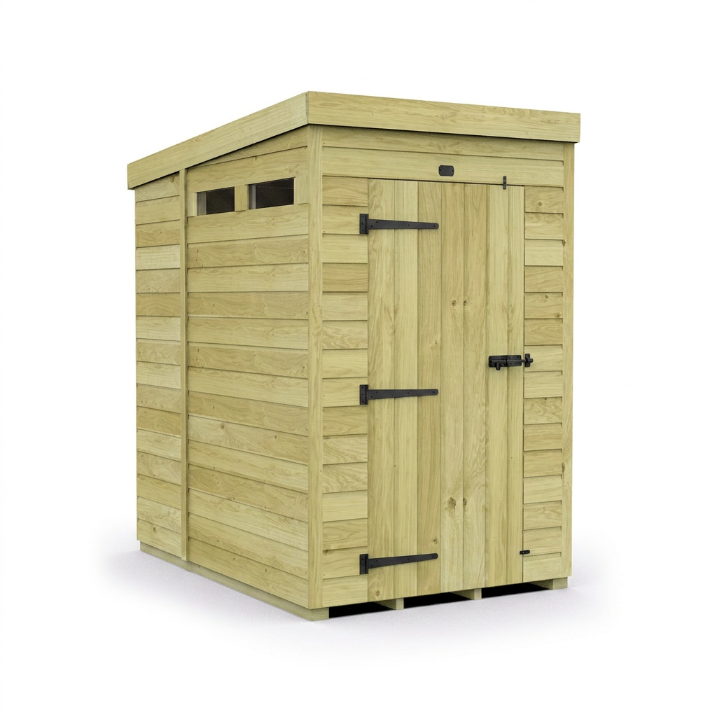 4 x 7 Security Pent Shed - view 6