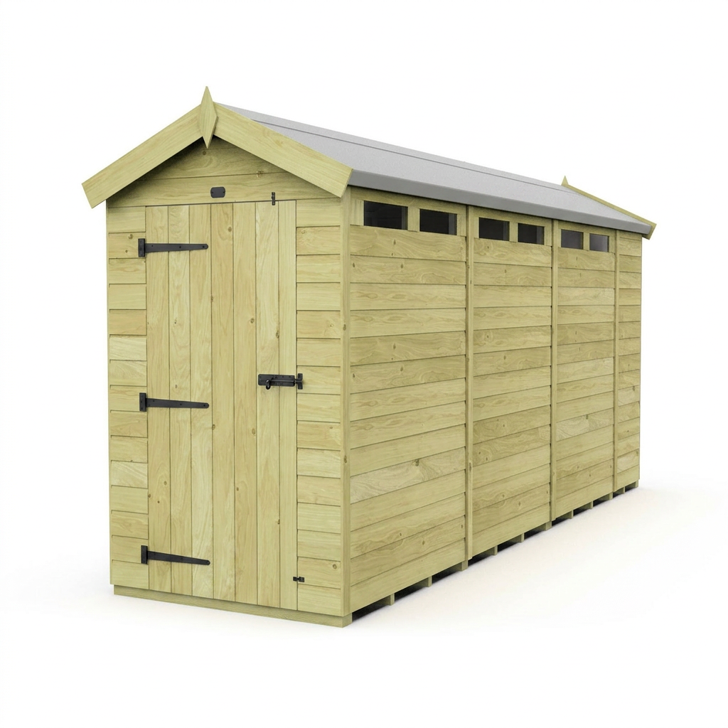 4 x 14 Apex Security Shed - view 6