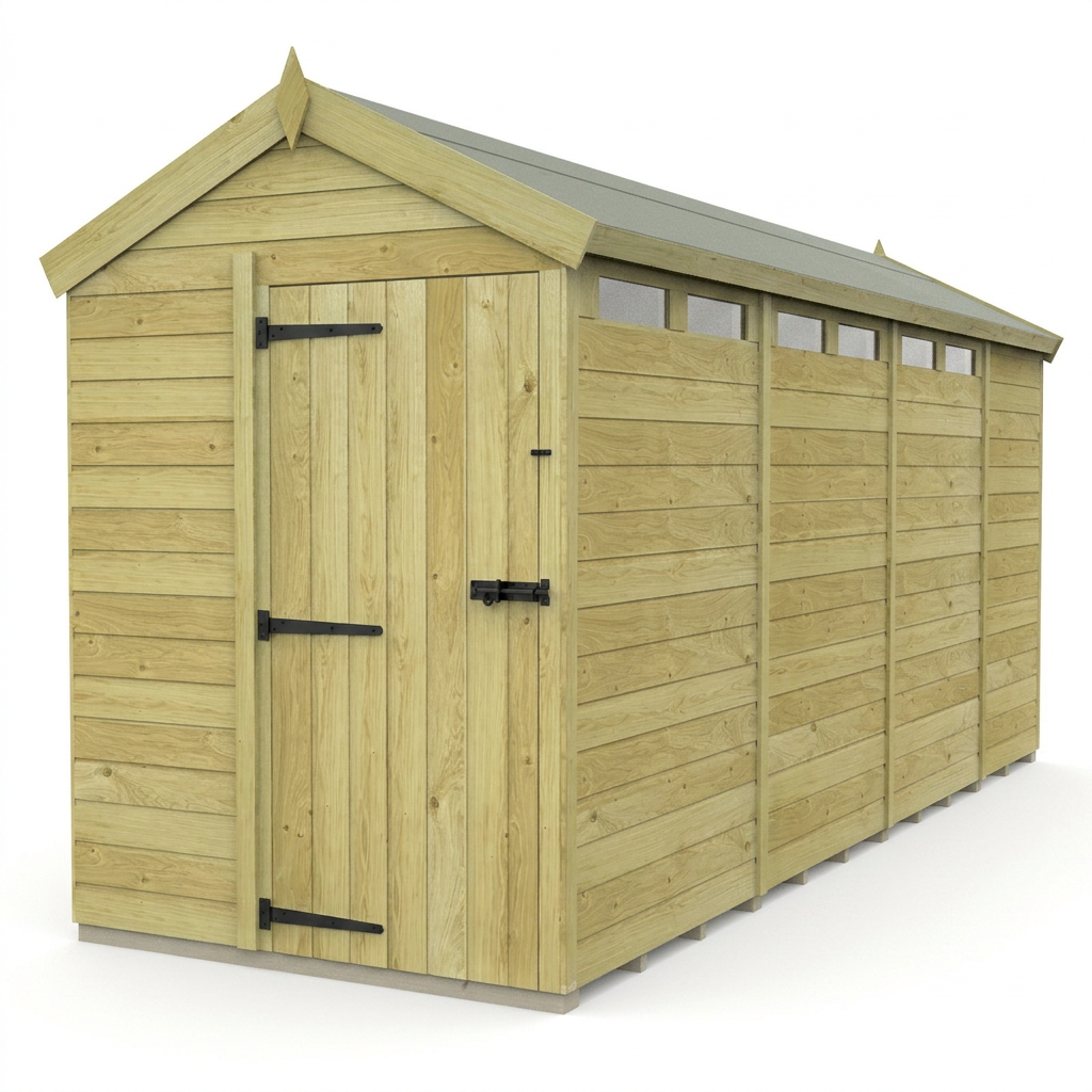 5 x 15 Apex Security Shed - view 6