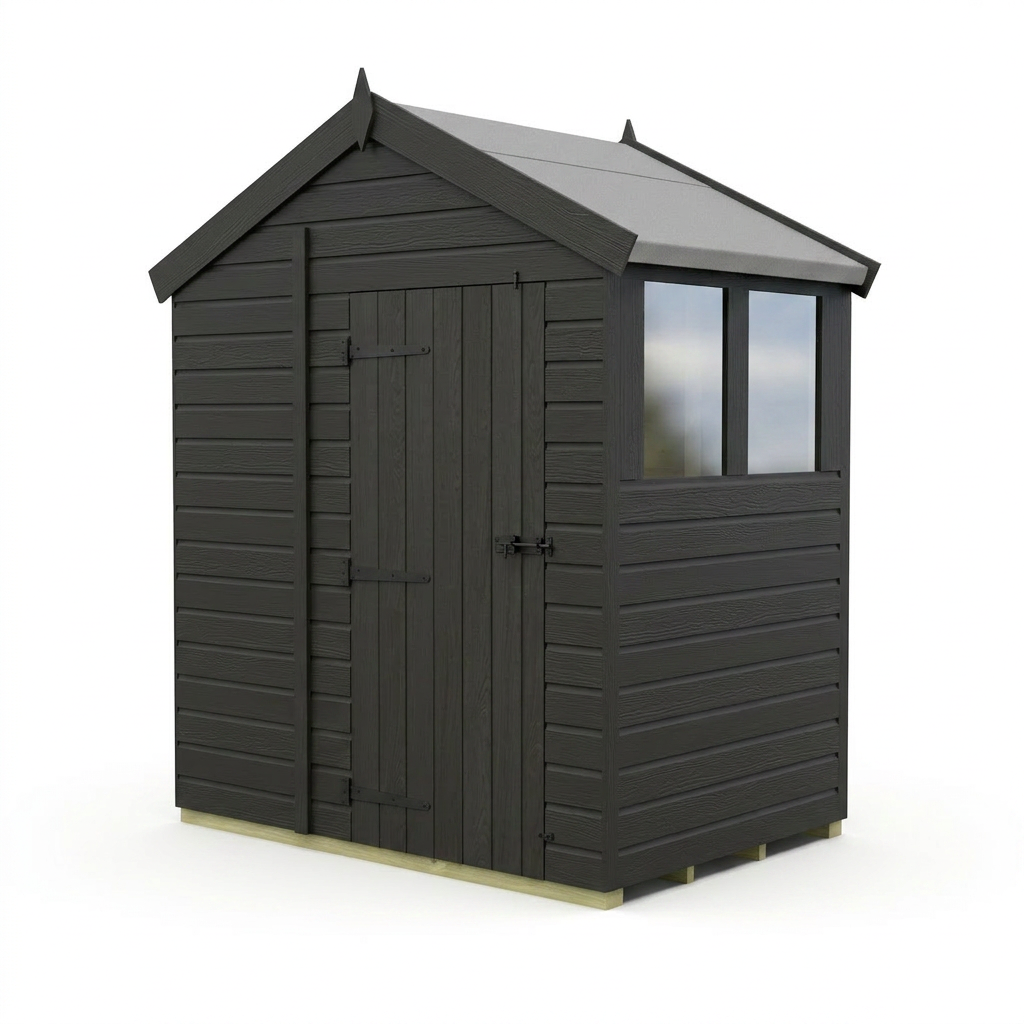 7 x 4 Composite Apex Shed (Single Door, With Windows) - Composite Apex Shed