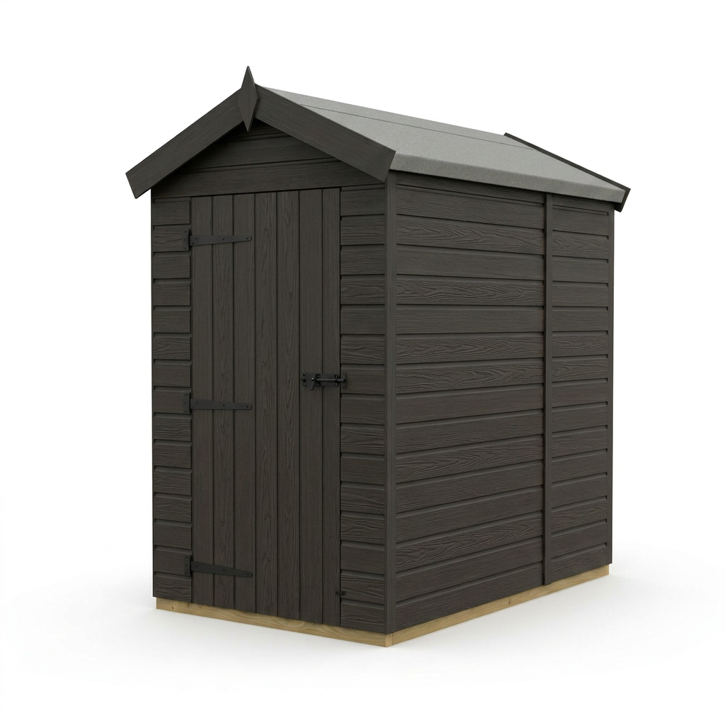 4 x 5 Composite Apex Shed (Single Door, No Windows) - Composite Apex Shed