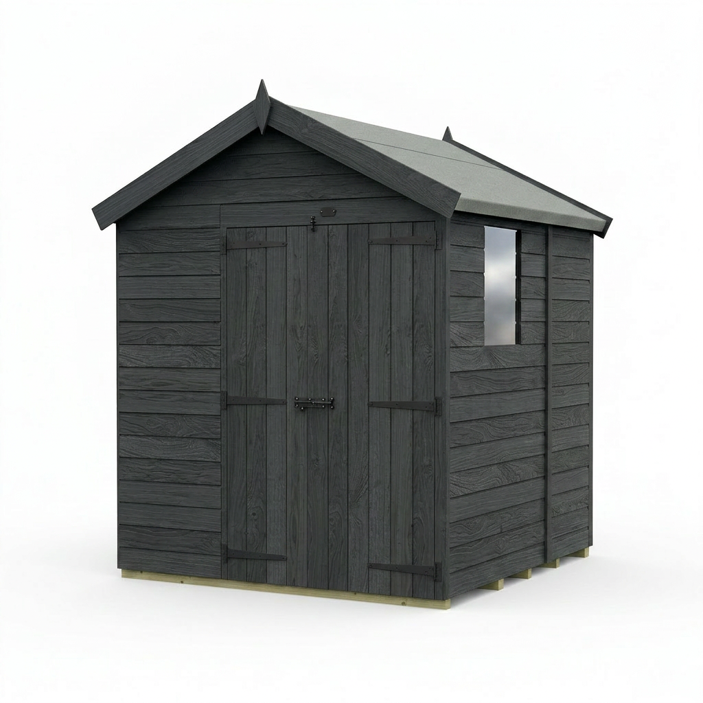 7 x 5 Composite Apex Shed (Single Door, With Windows) - Composite Apex Shed