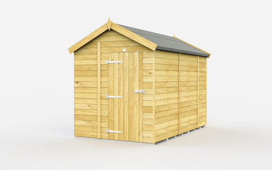 6 x 10 Apex Shed (Single Door, No Windows) - view 3