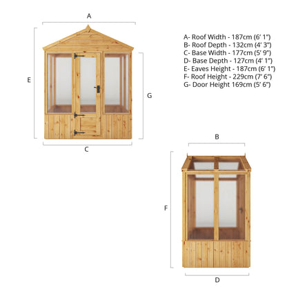 Premium Timber Woodsman Apex Greenhouse